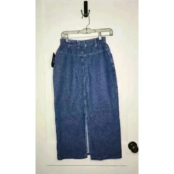 Lee Vintage High Rise Maxi Denim Skirt Boho Western Missies Size 6 Misses NWT - Picture 2 of 5